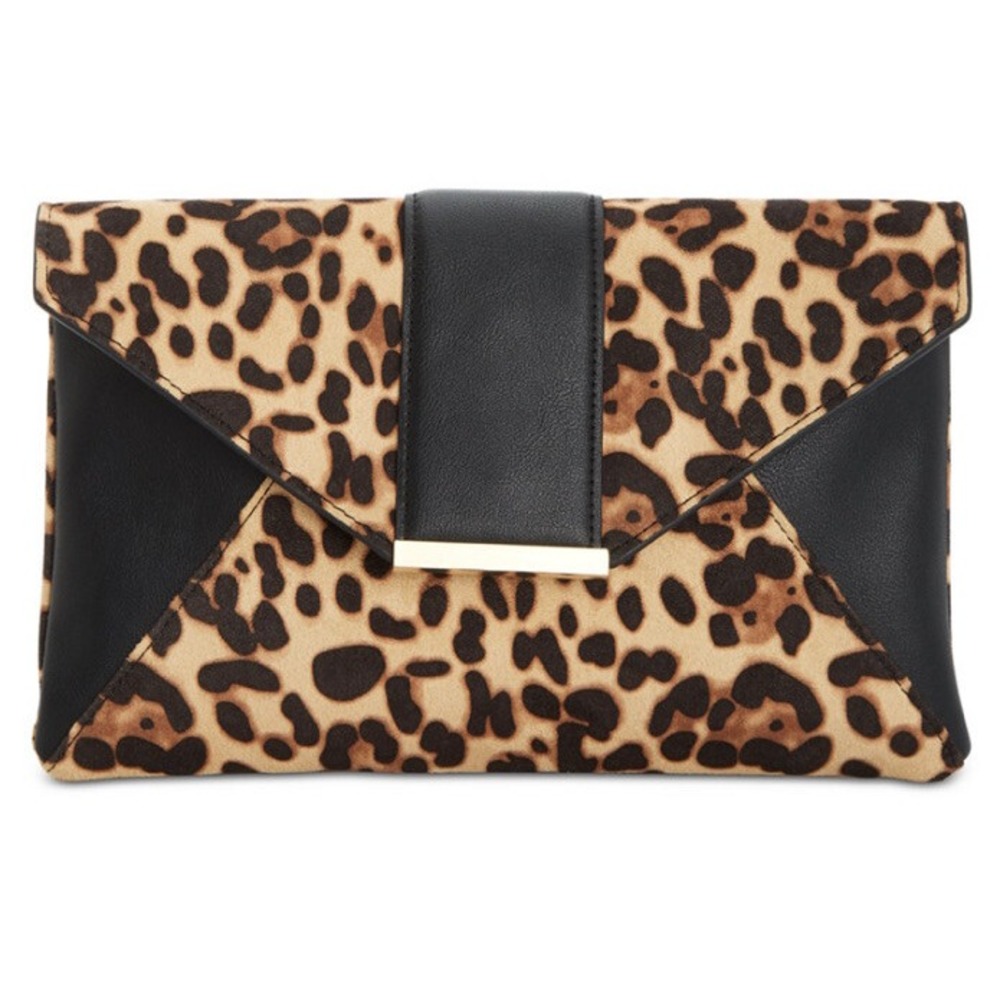 INC international concepts Luci Leopard Plint Clutch bag B000264